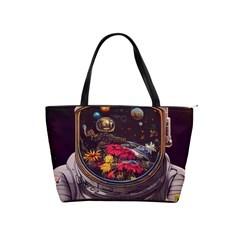 Astronaut Universe Planting Flowers Cosmos Jpg Classic Shoulder Handbag by Pakemis