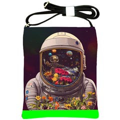 Astronaut Universe Planting Flowers Cosmos Jpg Shoulder Sling Bag