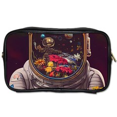 Astronaut Universe Planting Flowers Cosmos Jpg Toiletries Bag (Two Sides)