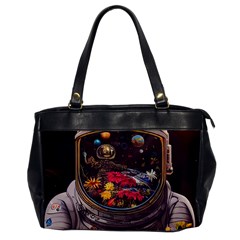 Astronaut Universe Planting Flowers Cosmos Jpg Oversize Office Handbag