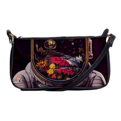 Astronaut Universe Planting Flowers Cosmos Jpg Shoulder Clutch Bag