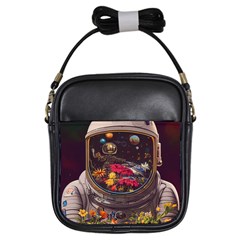 Astronaut Universe Planting Flowers Cosmos Jpg Girls Sling Bag