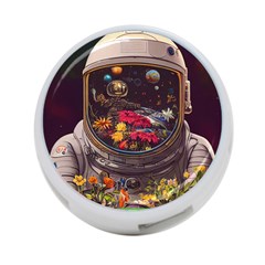 Astronaut Universe Planting Flowers Cosmos Jpg 4-port Usb Hub (one Side) by Pakemis