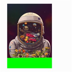 Astronaut Universe Planting Flowers Cosmos Jpg Small Garden Flag (Two Sides)