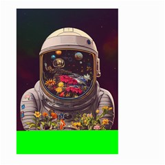 Astronaut Universe Planting Flowers Cosmos Jpg Large Garden Flag (Two Sides)