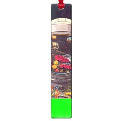 Astronaut Universe Planting Flowers Cosmos Jpg Large Book Marks