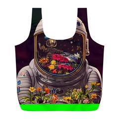 Astronaut Universe Planting Flowers Cosmos Jpg Full Print Recycle Bag (L)