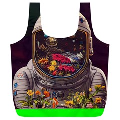 Astronaut Universe Planting Flowers Cosmos Jpg Full Print Recycle Bag (XL)