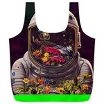 Astronaut Universe Planting Flowers Cosmos Jpg Full Print Recycle Bag (XL) Front