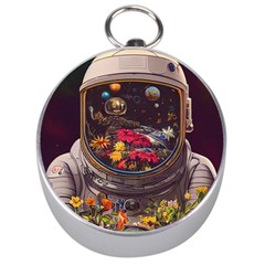 Astronaut Universe Planting Flowers Cosmos Jpg Silver Compasses