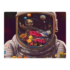 Astronaut Universe Planting Flowers Cosmos Jpg Double Sided Flano Blanket (Mini)