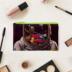 Astronaut Universe Planting Flowers Cosmos Jpg Cosmetic Bag (XS)