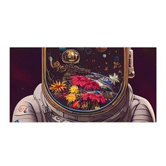 Astronaut Universe Planting Flowers Cosmos Jpg Satin Wrap 35  x 70 