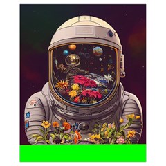 Astronaut Universe Planting Flowers Cosmos Jpg Drawstring Bag (Small)