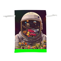 Astronaut Universe Planting Flowers Cosmos Jpg Lightweight Drawstring Pouch (M)