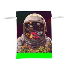 Astronaut Universe Planting Flowers Cosmos Jpg Lightweight Drawstring Pouch (L)