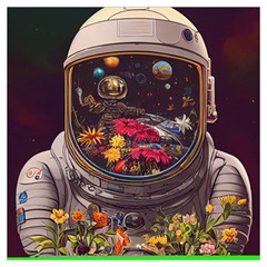 Astronaut Universe Planting Flowers Cosmos Jpg Lightweight Scarf 