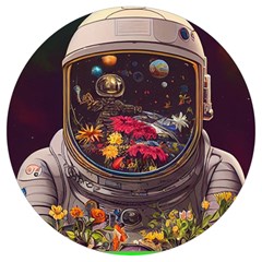 Astronaut Universe Planting Flowers Cosmos Jpg Round Trivet