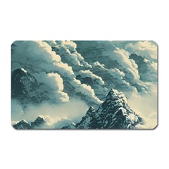 Mountains Alps Nature Clouds Sky Fresh Air Magnet (rectangular) by Pakemis