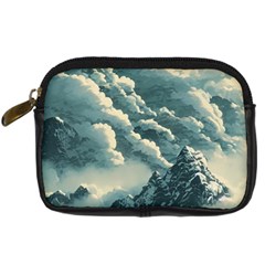 Mountains Alps Nature Clouds Sky Fresh Air Digital Camera Leather Case by Pakemis