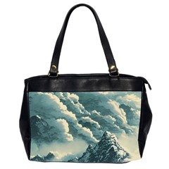 Mountains Alps Nature Clouds Sky Fresh Air Oversize Office Handbag (2 Sides) by Pakemis