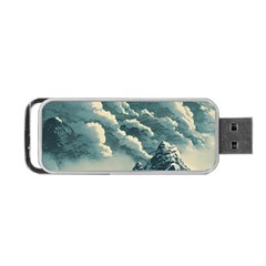 Mountains Alps Nature Clouds Sky Fresh Air Portable Usb Flash (one Side) by Pakemis