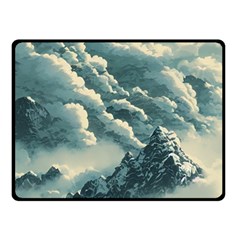 Mountains Alps Nature Clouds Sky Fresh Air Double Sided Fleece Blanket (small) by Pakemis