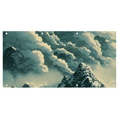 Mountains Alps Nature Clouds Sky Fresh Air Banner And Sign 8  X 4  by Pakemis