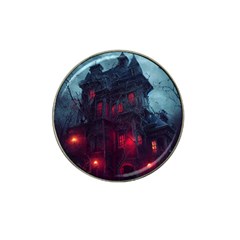 Haunted House Halloween Cemetery Moonlight Hat Clip Ball Marker by Pakemis