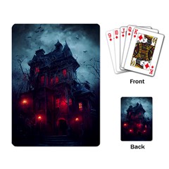 Haunted House Halloween Cemetery Moonlight Playing Cards Single Design (rectangle) by Pakemis