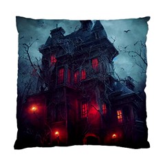 Haunted House Halloween Cemetery Moonlight Standard Cushion Case (two Sides) by Pakemis