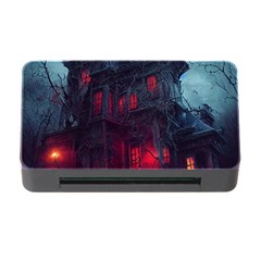 Haunted House Halloween Cemetery Moonlight Memory Card Reader With Cf by Pakemis