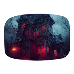 Haunted House Halloween Cemetery Moonlight Mini Square Pill Box by Pakemis