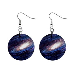 Space Cosmos Galaxy Stars Black Hole Universe Mini Button Earrings by Pakemis