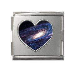 Space Cosmos Galaxy Stars Black Hole Universe Mega Link Heart Italian Charm (18mm) by Pakemis