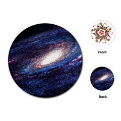 Space Cosmos Galaxy Stars Black Hole Universe Playing Cards Single Design (round) by Pakemis