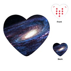 Space Cosmos Galaxy Stars Black Hole Universe Playing Cards Single Design (heart) by Pakemis