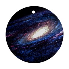 Space Cosmos Galaxy Stars Black Hole Universe Round Ornament (two Sides) by Pakemis