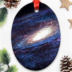 Space Cosmos Galaxy Stars Black Hole Universe Oval Ornament (two Sides) by Pakemis