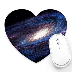 Space Cosmos Galaxy Stars Black Hole Universe Heart Mousepad by Pakemis