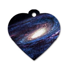 Space Cosmos Galaxy Stars Black Hole Universe Dog Tag Heart (one Side) by Pakemis