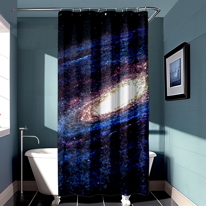 Space Cosmos Galaxy Stars Black Hole Universe Shower Curtain 36  x 72  (Stall) 