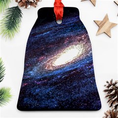 Space Cosmos Galaxy Stars Black Hole Universe Ornament (bell) by Pakemis