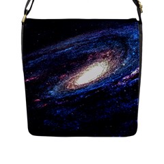 Space Cosmos Galaxy Stars Black Hole Universe Flap Closure Messenger Bag (l) by Pakemis