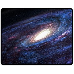 Space Cosmos Galaxy Stars Black Hole Universe Double Sided Fleece Blanket (medium) by Pakemis