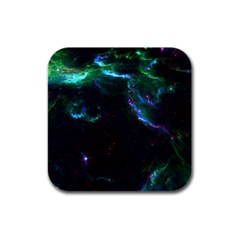 Space Cosmos Galaxy Stars Black Hole Universe Art Rubber Square Coaster (4 Pack) by Pakemis