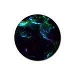 Space Cosmos Galaxy Stars Black Hole Universe Art Rubber Round Coaster (4 pack) Front