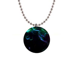 Space Cosmos Galaxy Stars Black Hole Universe Art 1  Button Necklace by Pakemis