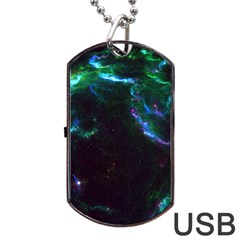 Space Cosmos Galaxy Stars Black Hole Universe Art Dog Tag Usb Flash (two Sides) by Pakemis