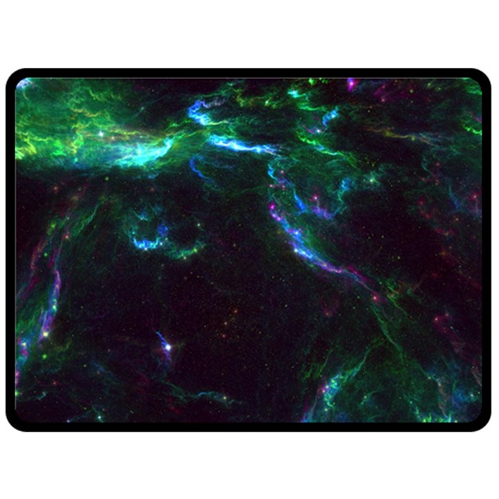 Space Cosmos Galaxy Stars Black Hole Universe Art Double Sided Fleece Blanket (Large)